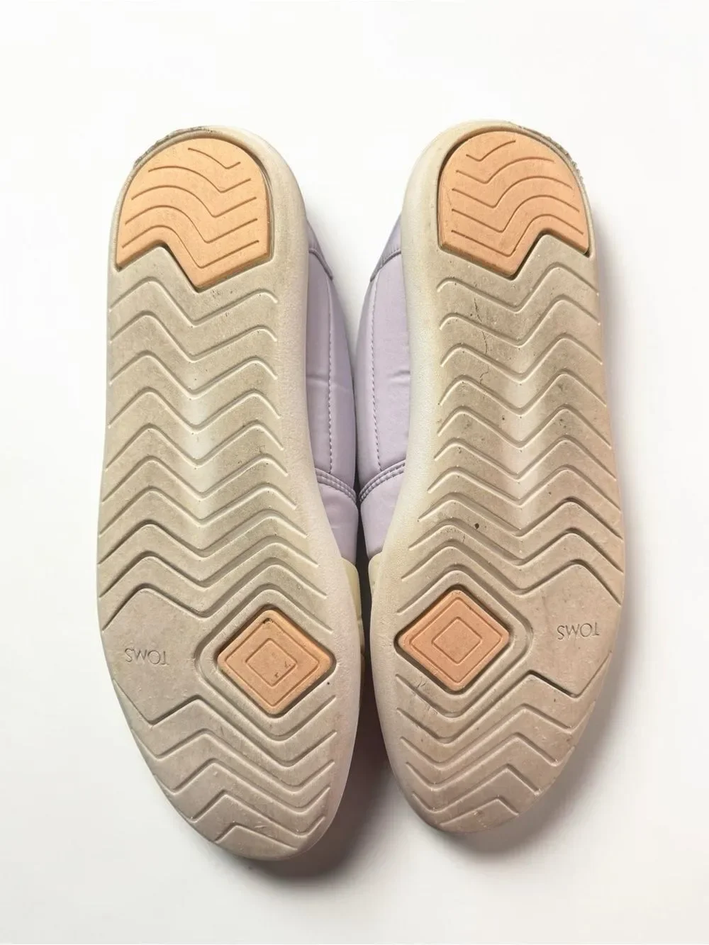 TOMS Mallow Alpargatas Quilted Pastel Lavender Peach Cream 9.5